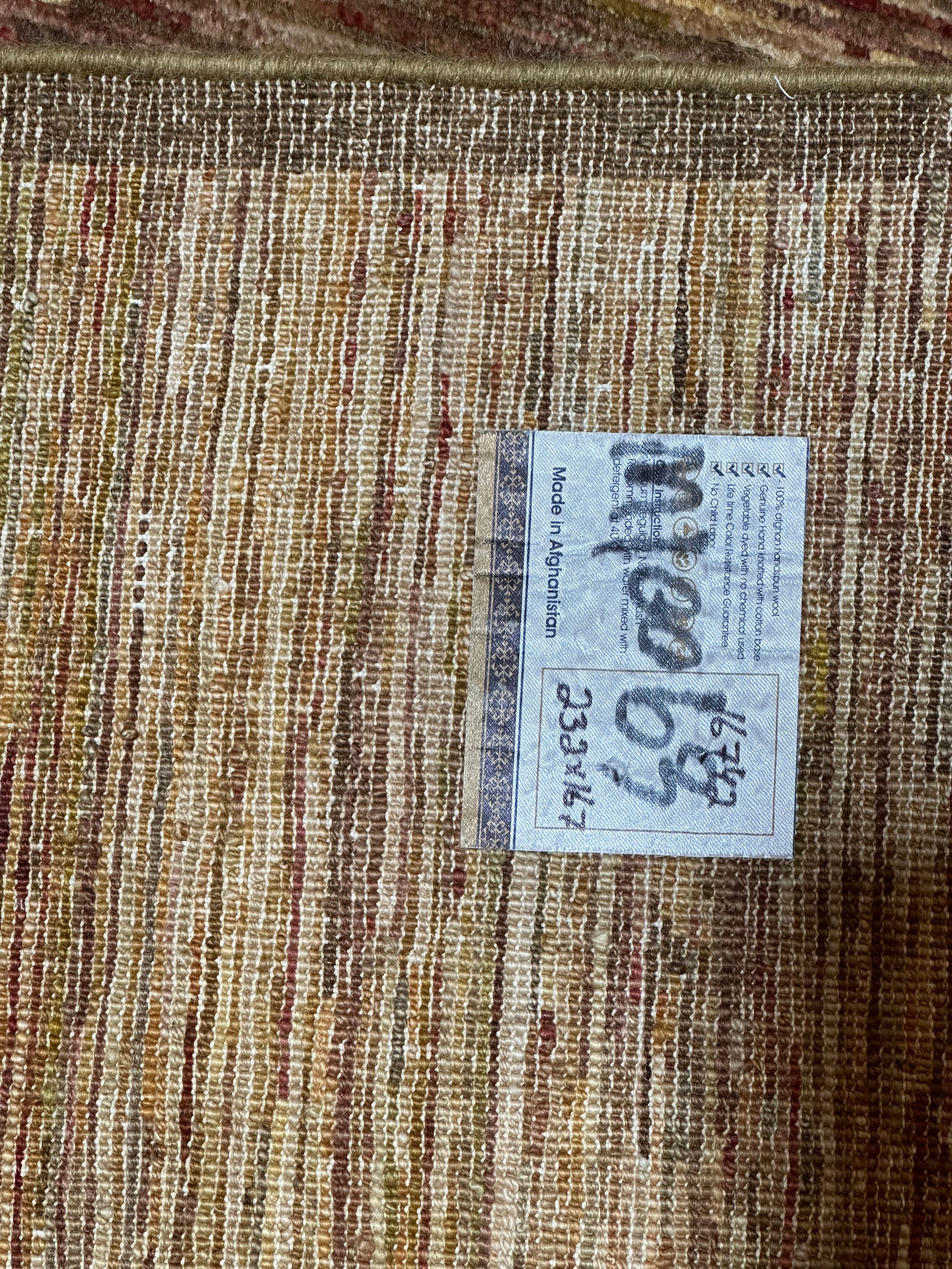 Afghan Gabbeh Natural Dye 232x167cm