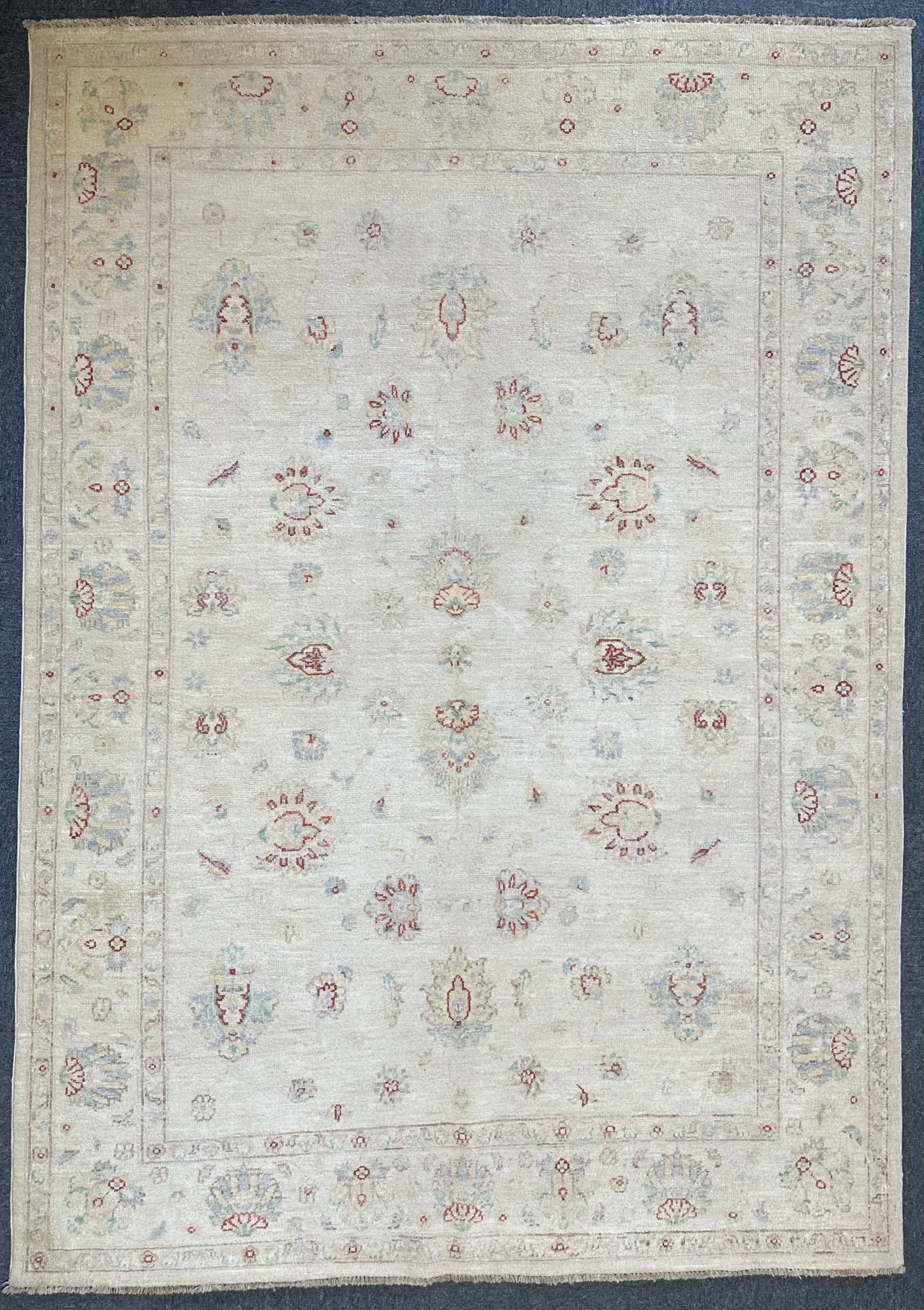 Afghan Chobi Natural Dye wool pile area rug 235x165cm