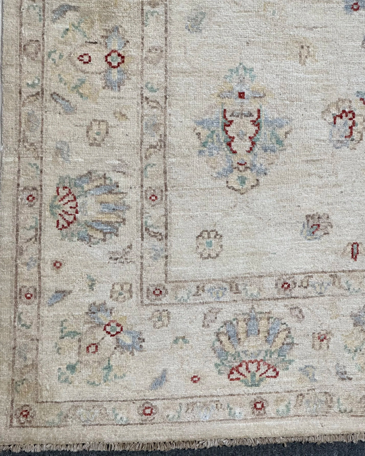 Afghan Chobi Natural Dye wool pile area rug 235x165cm