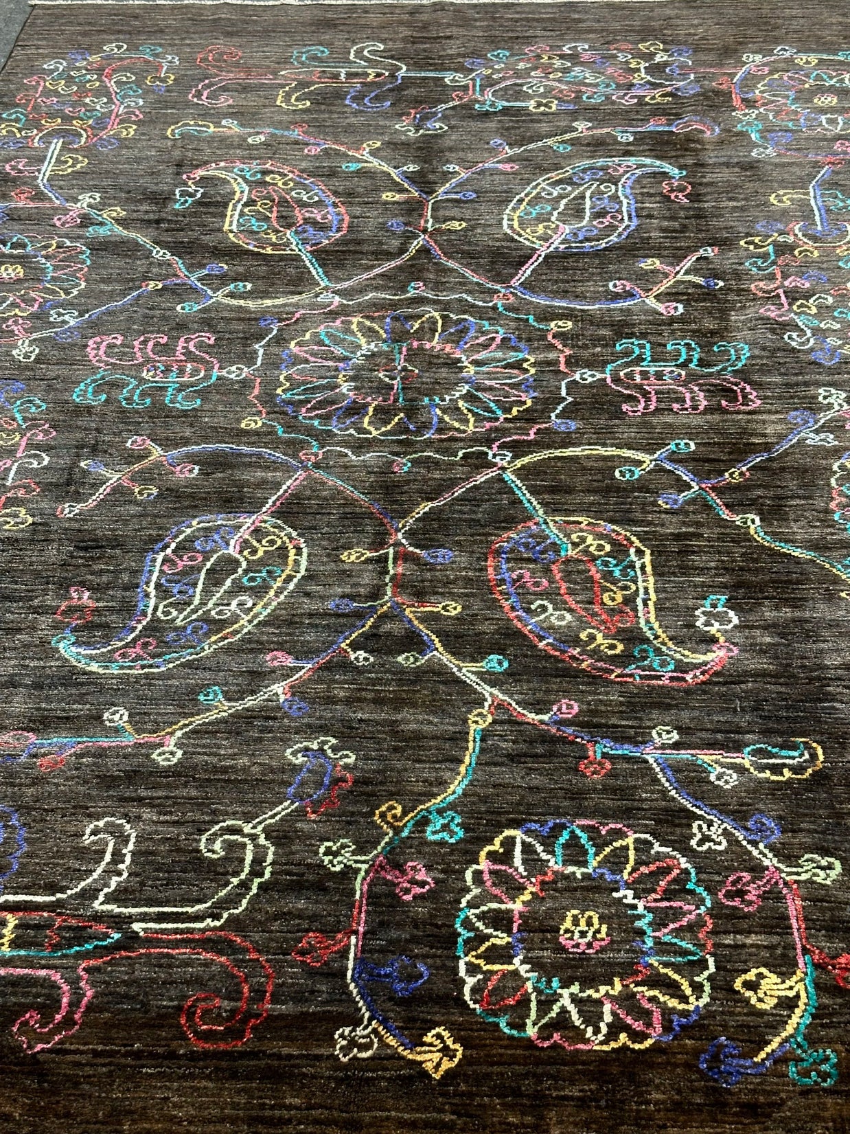 Chob Rang Afghan Modern Hand Knotted Rug 250x169cm