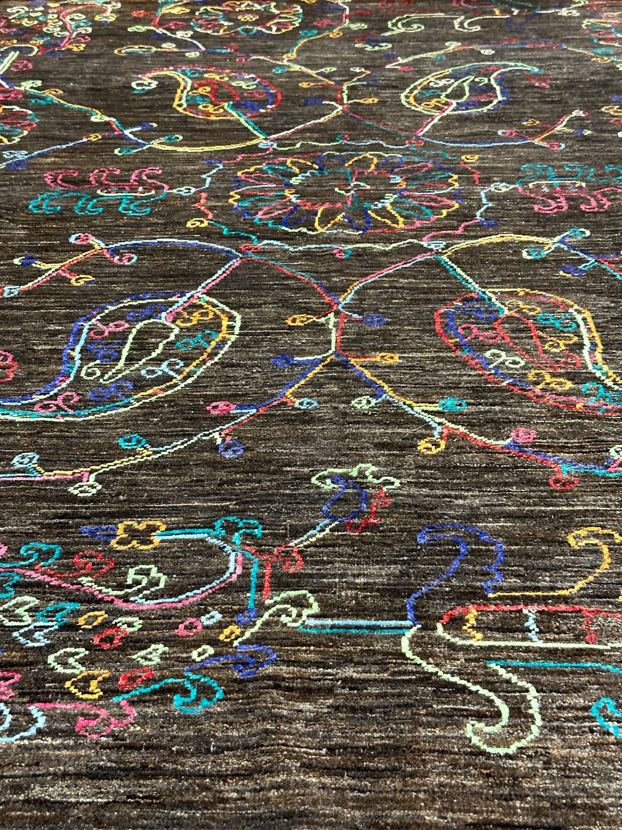 Chob Rang Afghan Modern Hand Knotted Rug 250x169cm