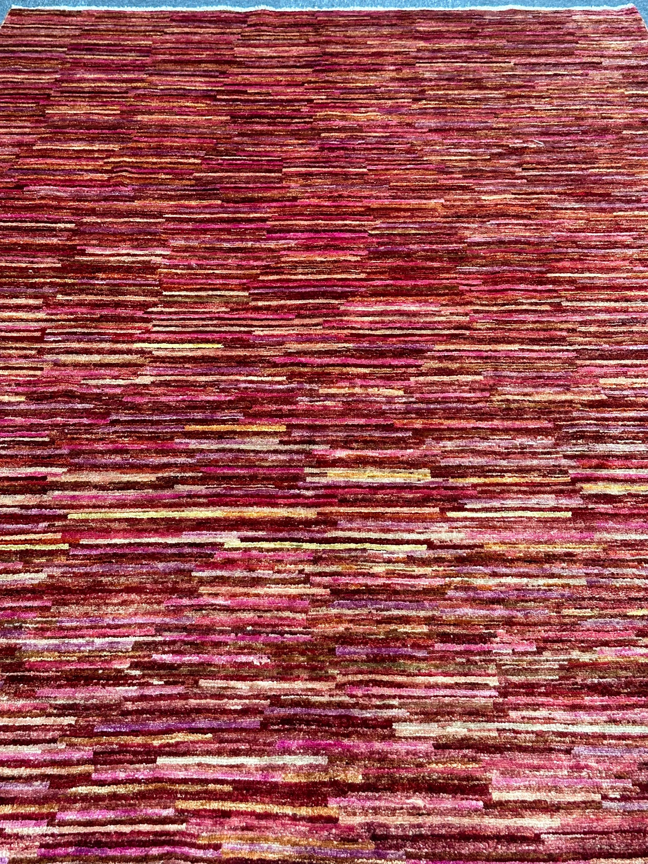 Afghan Gabbeh Natural Dye Wool Handmade Rug 242x165cm
