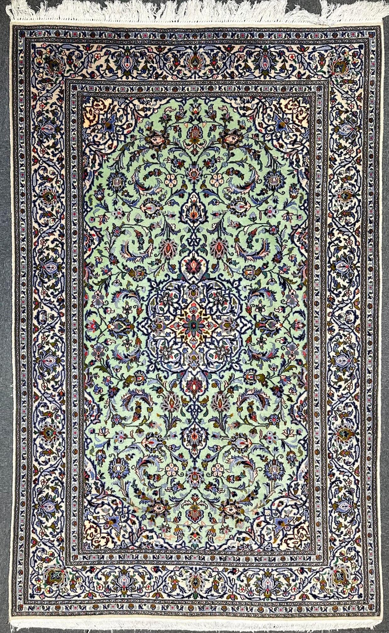 Persian Kashan Pure Wool pile Hand Knotted Rug 247x157cm