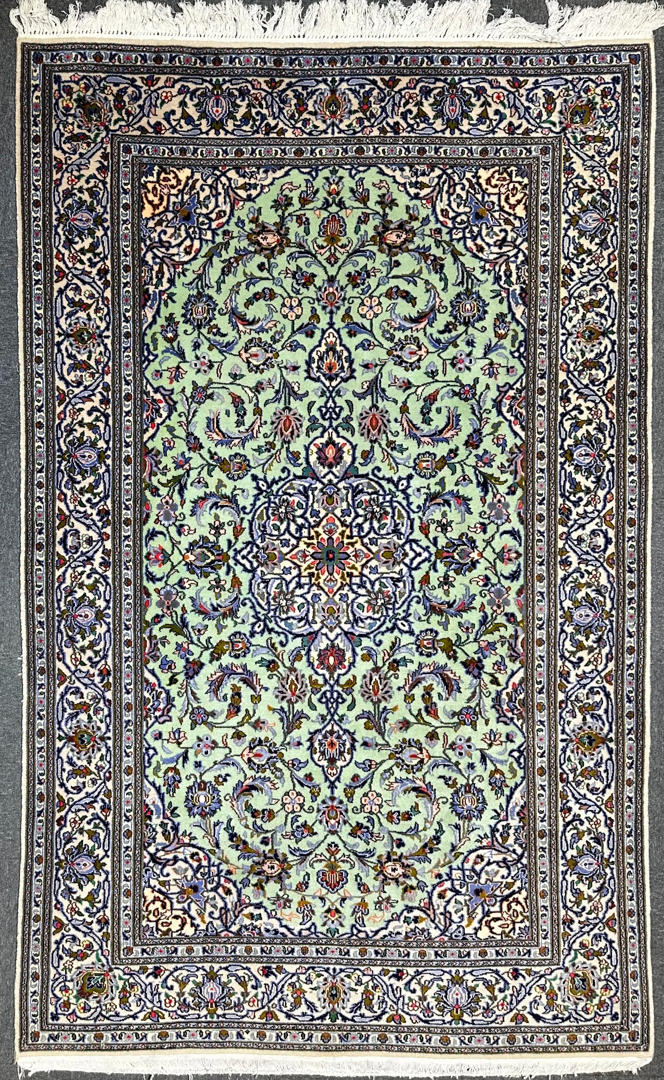 Persian Kashan Pure Wool pile Hand Knotted Rug 247x157cm