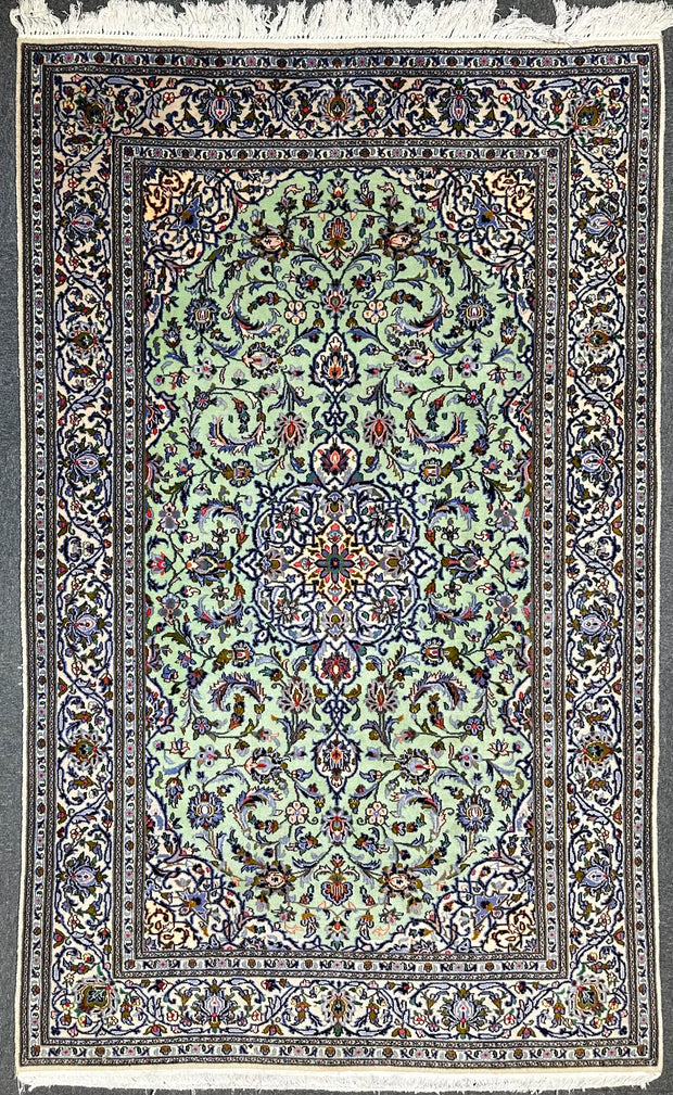 Persian Kashan Pure Wool pile Hand Knotted Rug 247x157cm