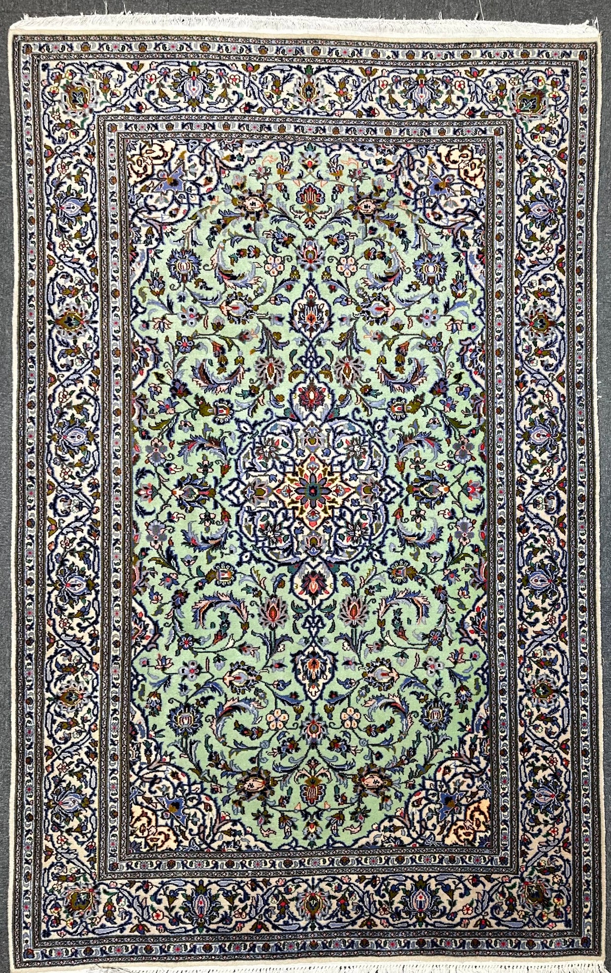 Persian Kashan Pure Wool pile Hand Knotted Rug 247x157cm