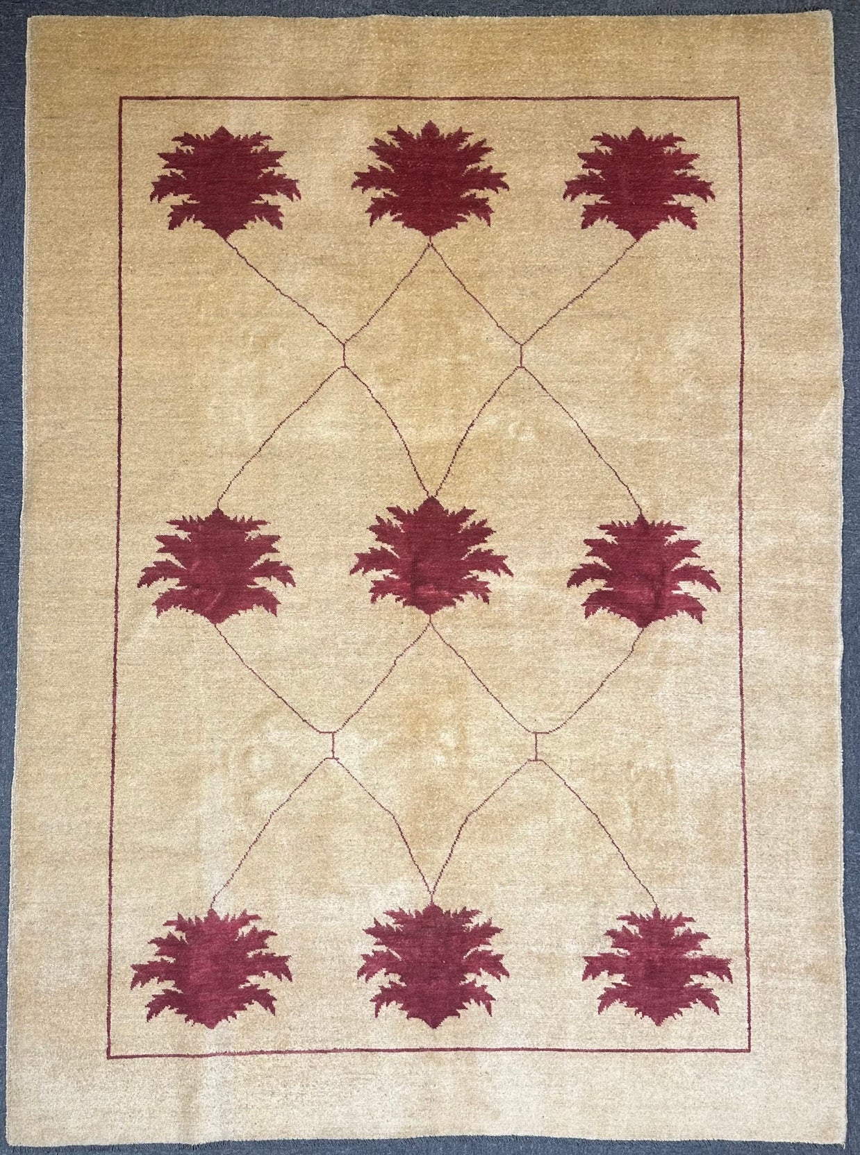Modern Afghan Handmade Wool pile Rug 240x173cm