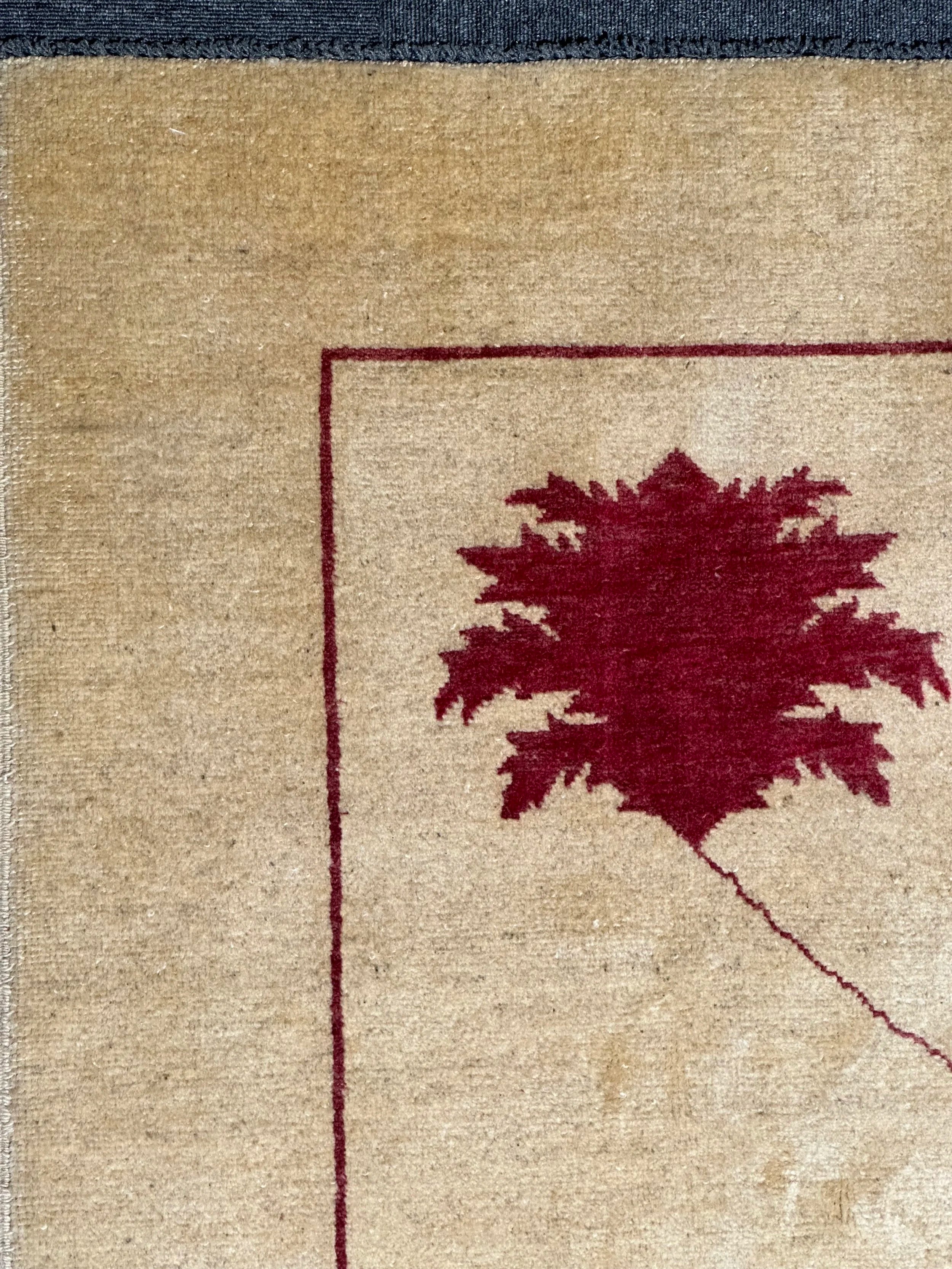 Modern Afghan Handmade Wool pile Rug 240x173cm