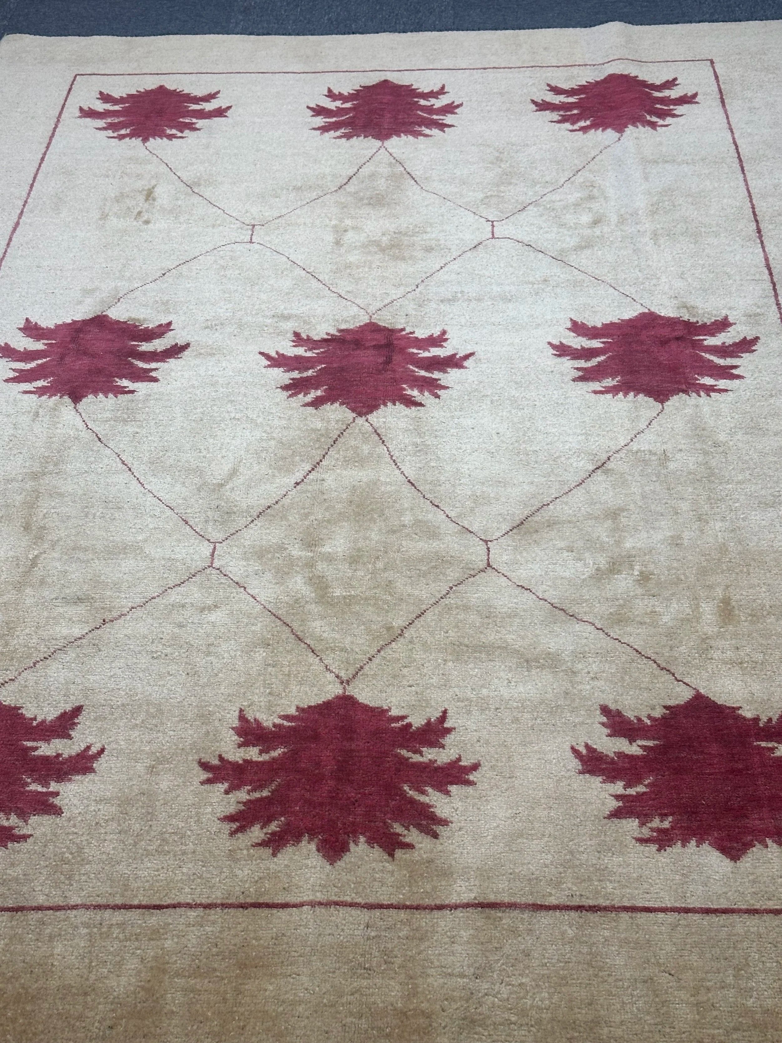 Modern Afghan Handmade Wool pile Rug 240x173cm