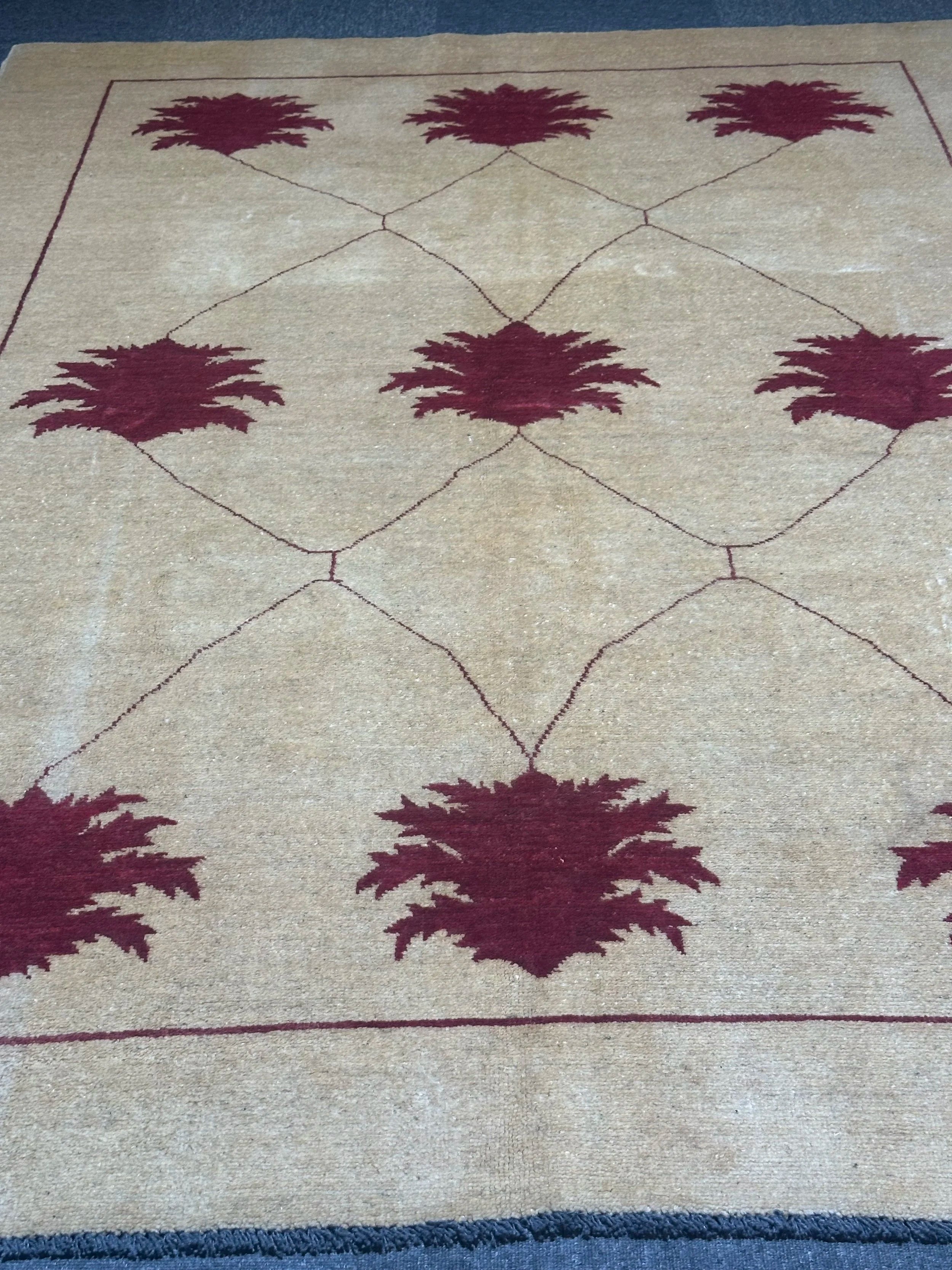 Modern Afghan Handmade Wool pile Rug 240x173cm