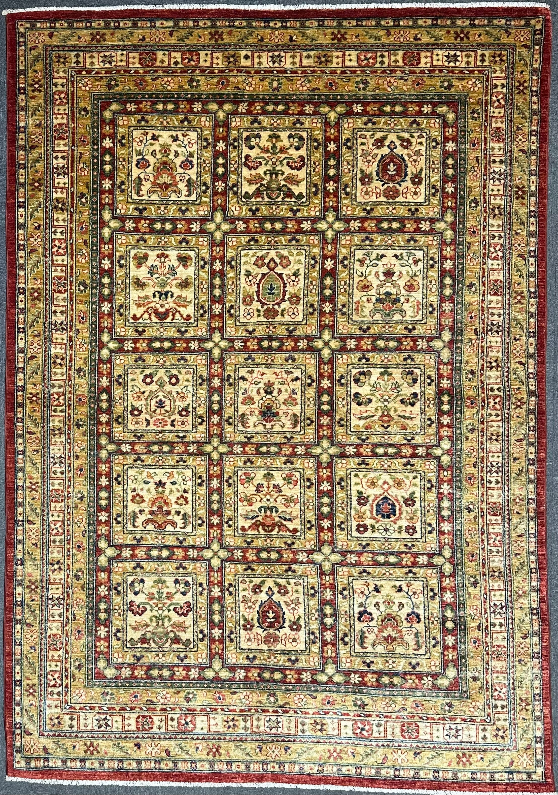 Afghan Chob Rang finally woven hand knotted Rug 247x170cm