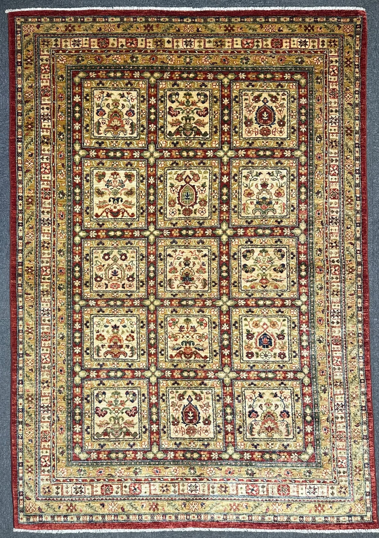 Afghan Chob Rang finally woven hand knotted Rug 247x170cm
