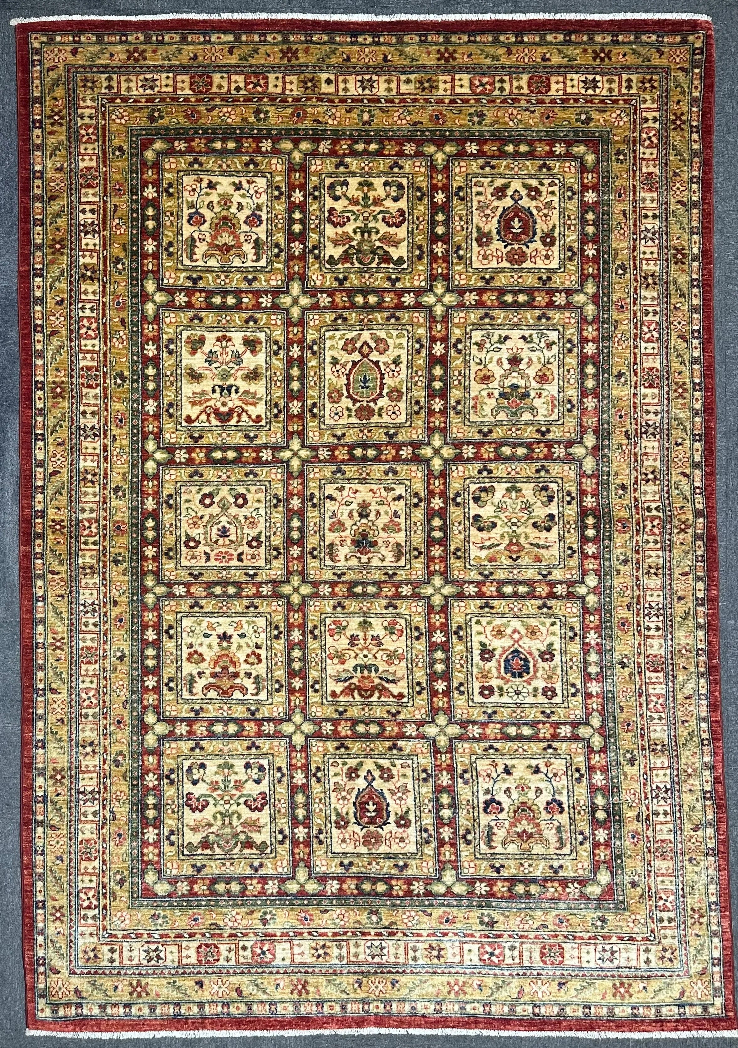 Afghan Chob Rang finally woven hand knotted Rug 247x170cm
