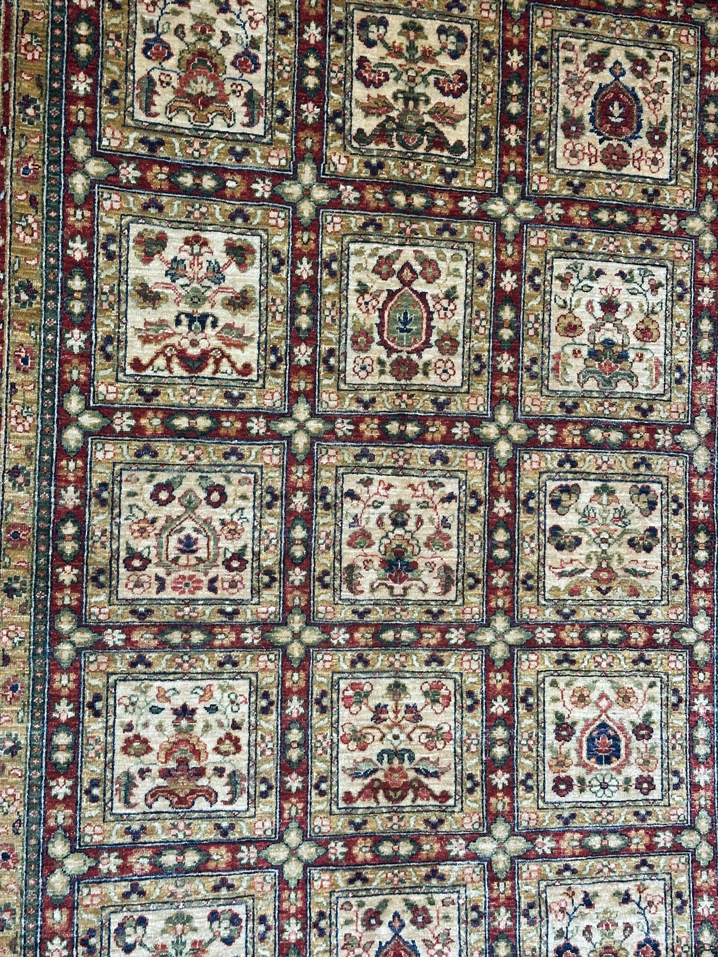 Afghan Chob Rang finally woven hand knotted Rug 247x170cm