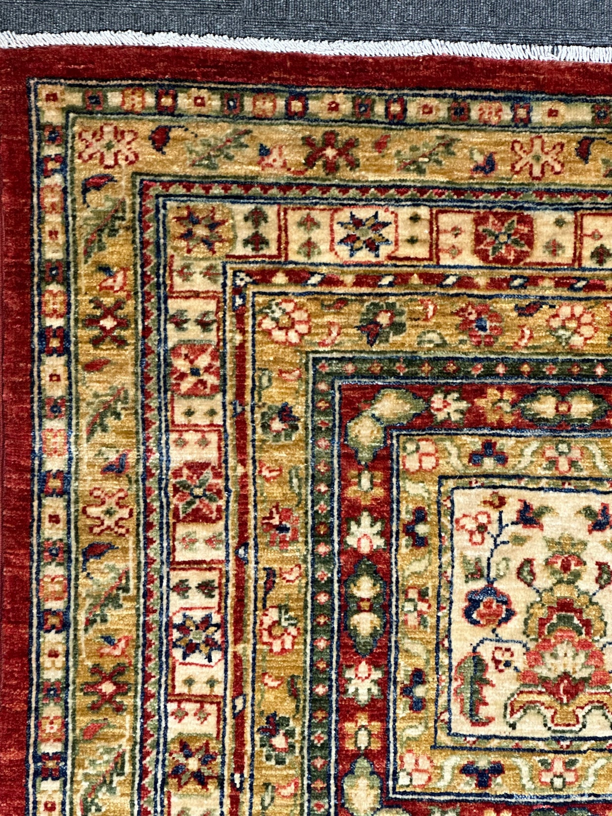 Afghan Chob Rang finally woven hand knotted Rug 247x170cm