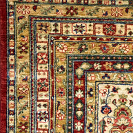 Afghan Chob Rang finally woven hand knotted Rug 247x170cm