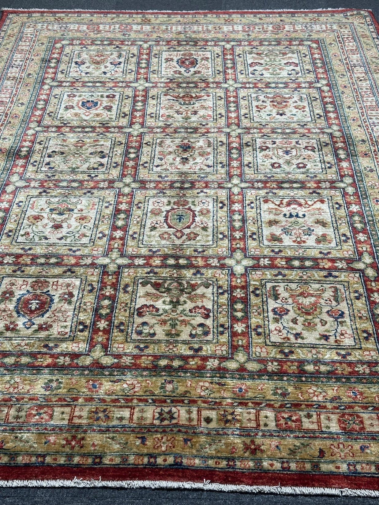 Afghan Chob Rang finally woven hand knotted Rug 247x170cm