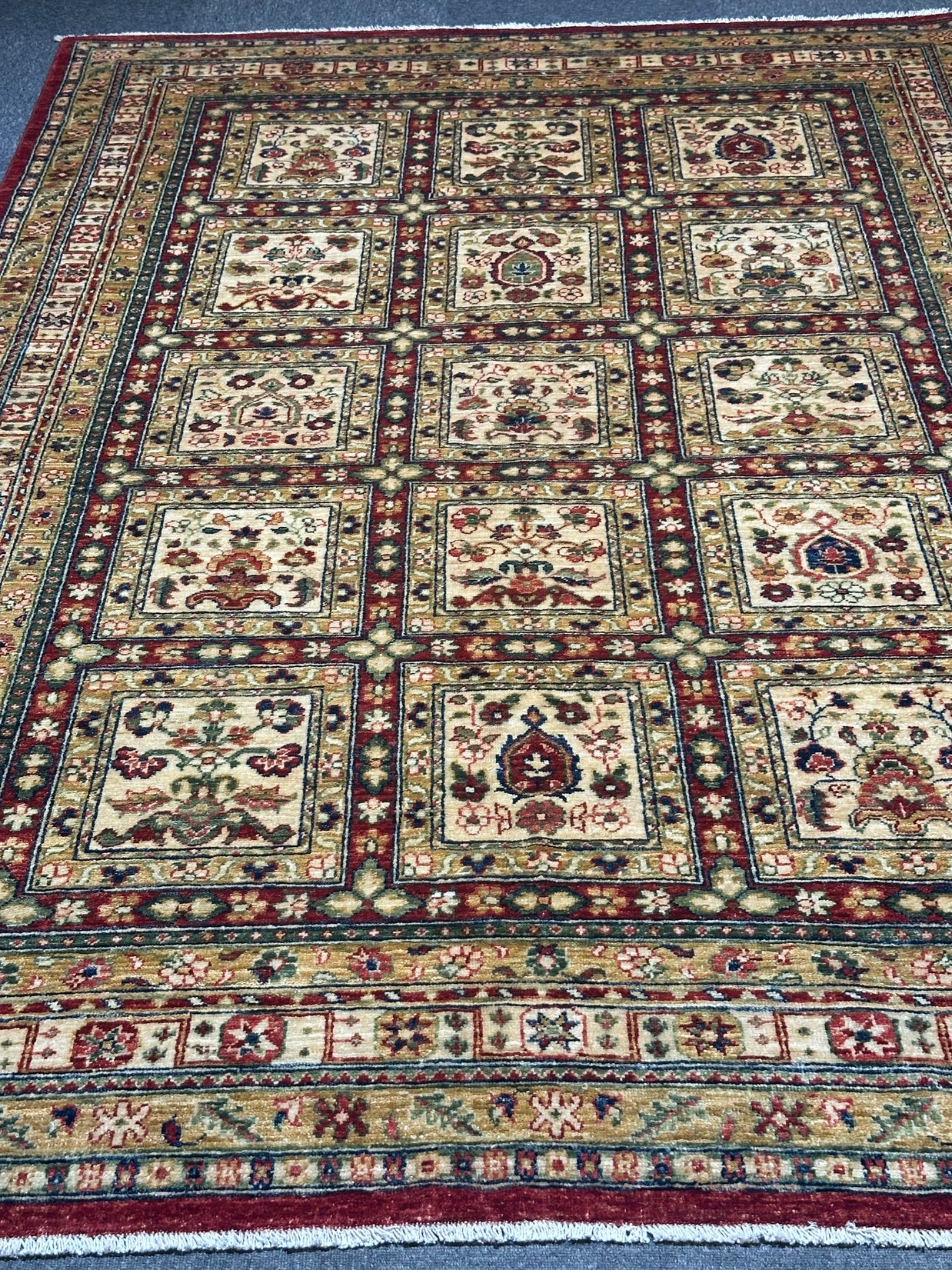 Afghan Chob Rang finally woven hand knotted Rug 247x170cm