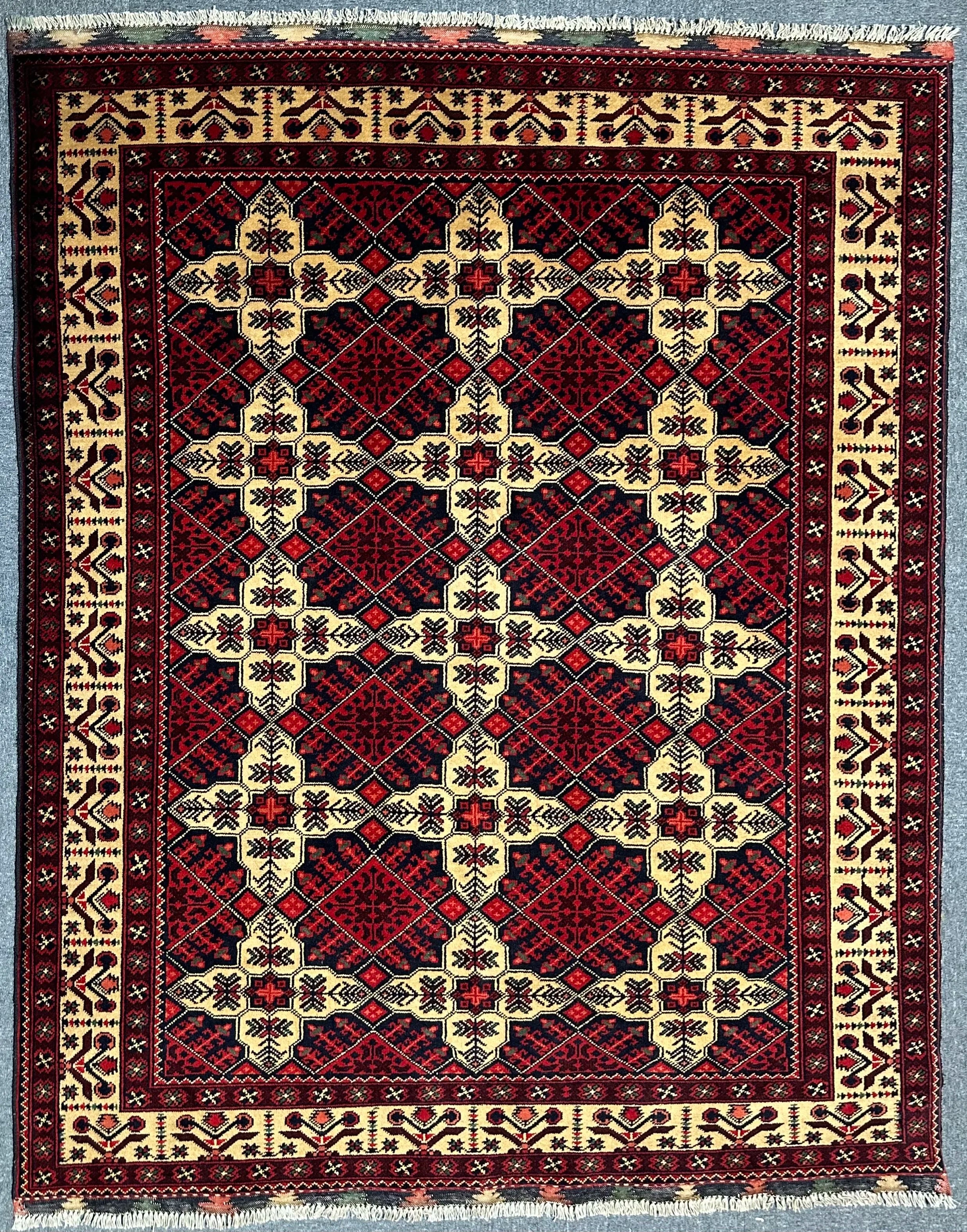 Kahwaja Rosnai Fine Handmade Wool Rug From Afghanistan 188x155cm