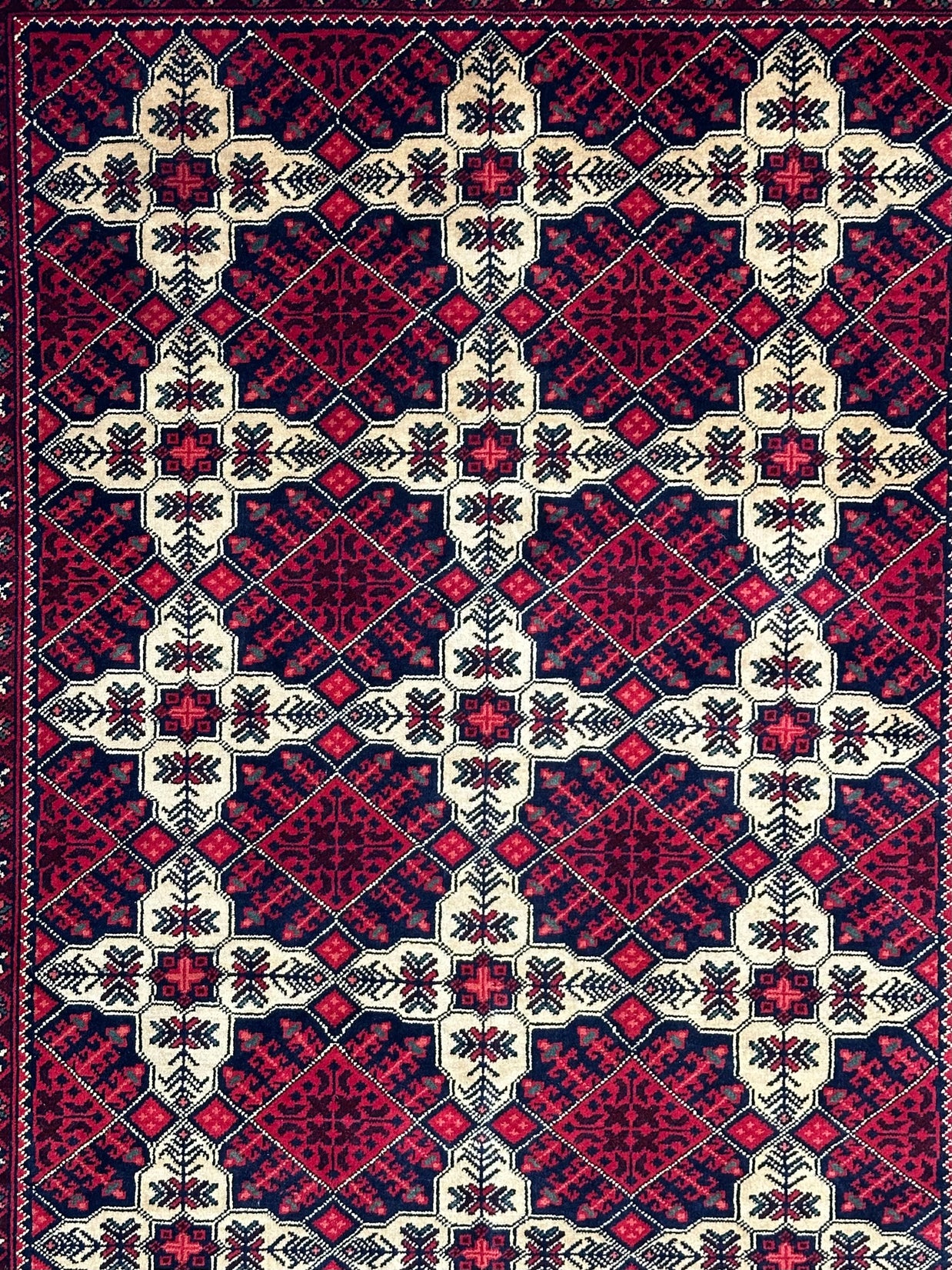 Kahwaja Rosnai Fine Handmade Wool Rug From Afghanistan 188x155cm