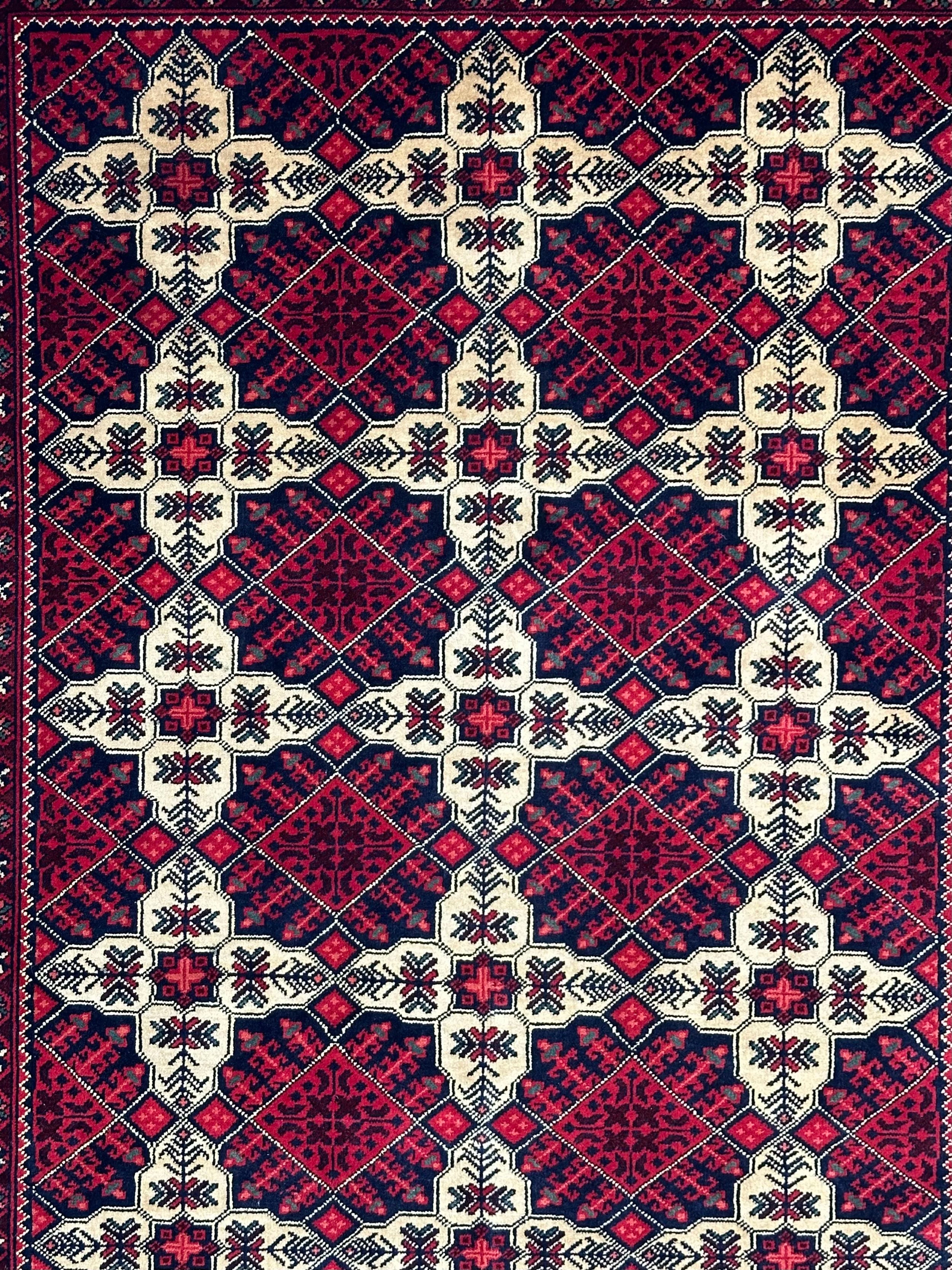 Kahwaja Rosnai Fine Handmade Wool Rug From Afghanistan 188x155cm