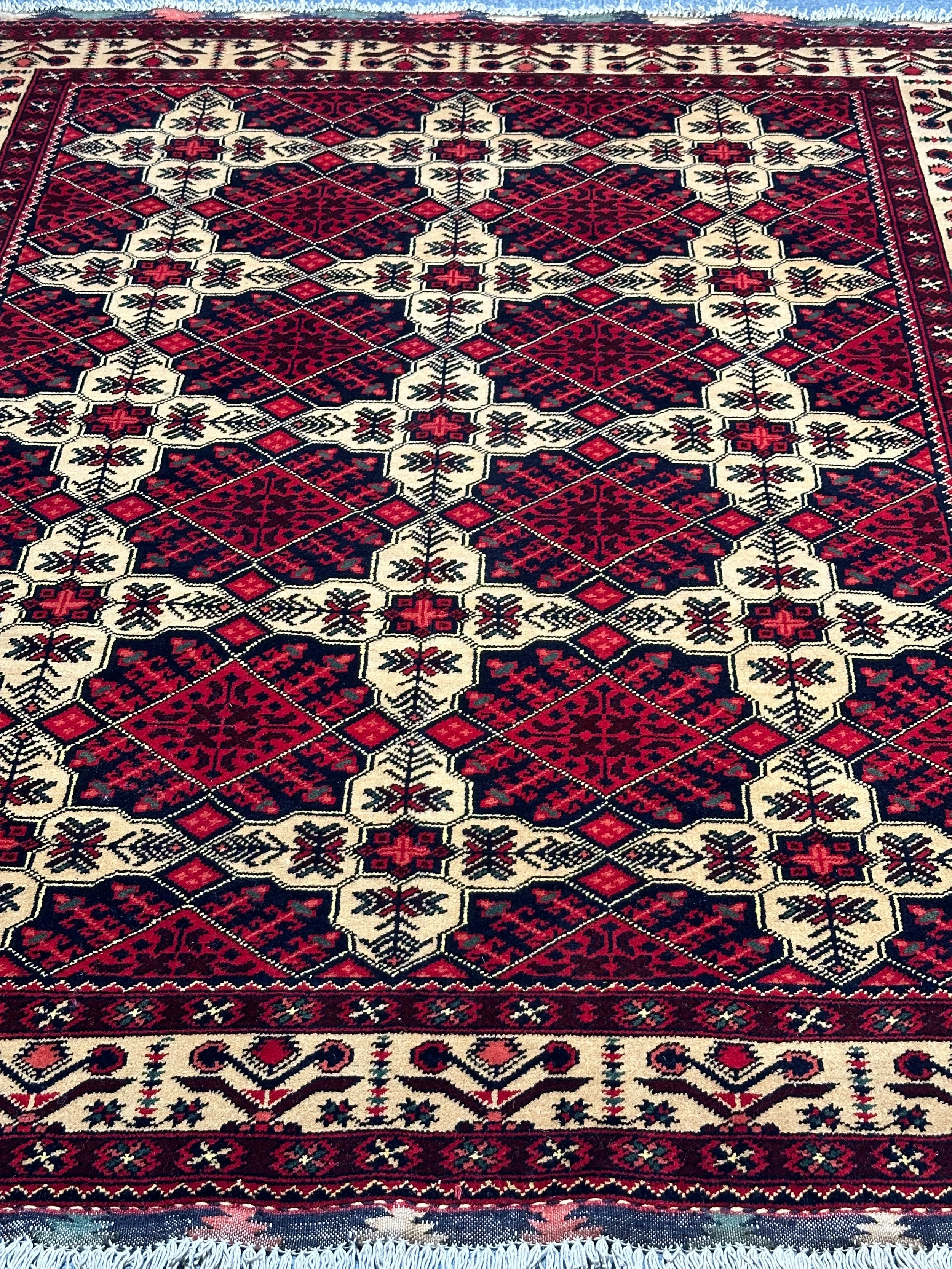Kahwaja Rosnai Fine Handmade Wool Rug From Afghanistan 188x155cm