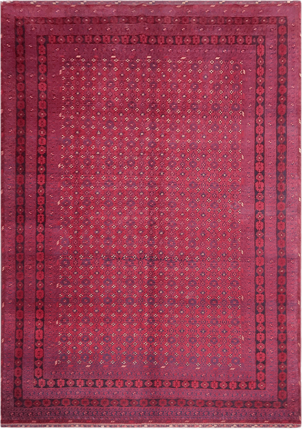 Afghan Roshnai extremely fine Pure wool pile hand knotted Rug