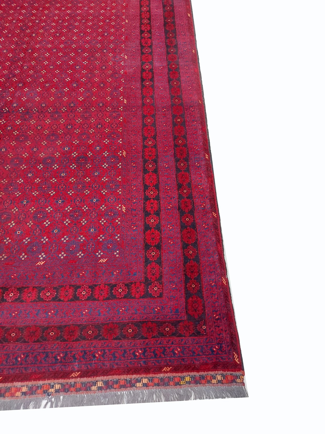 Afghan Roshnai extremely fine Pure wool pile hand knotted Rug