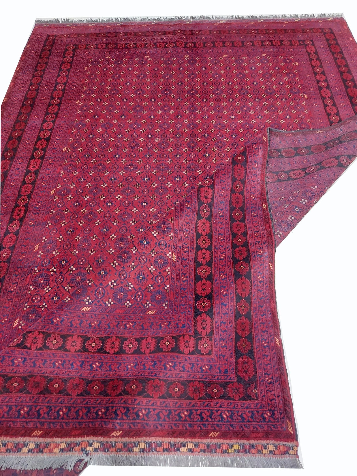 Afghan Roshnai extremely fine Pure wool pile hand knotted Rug