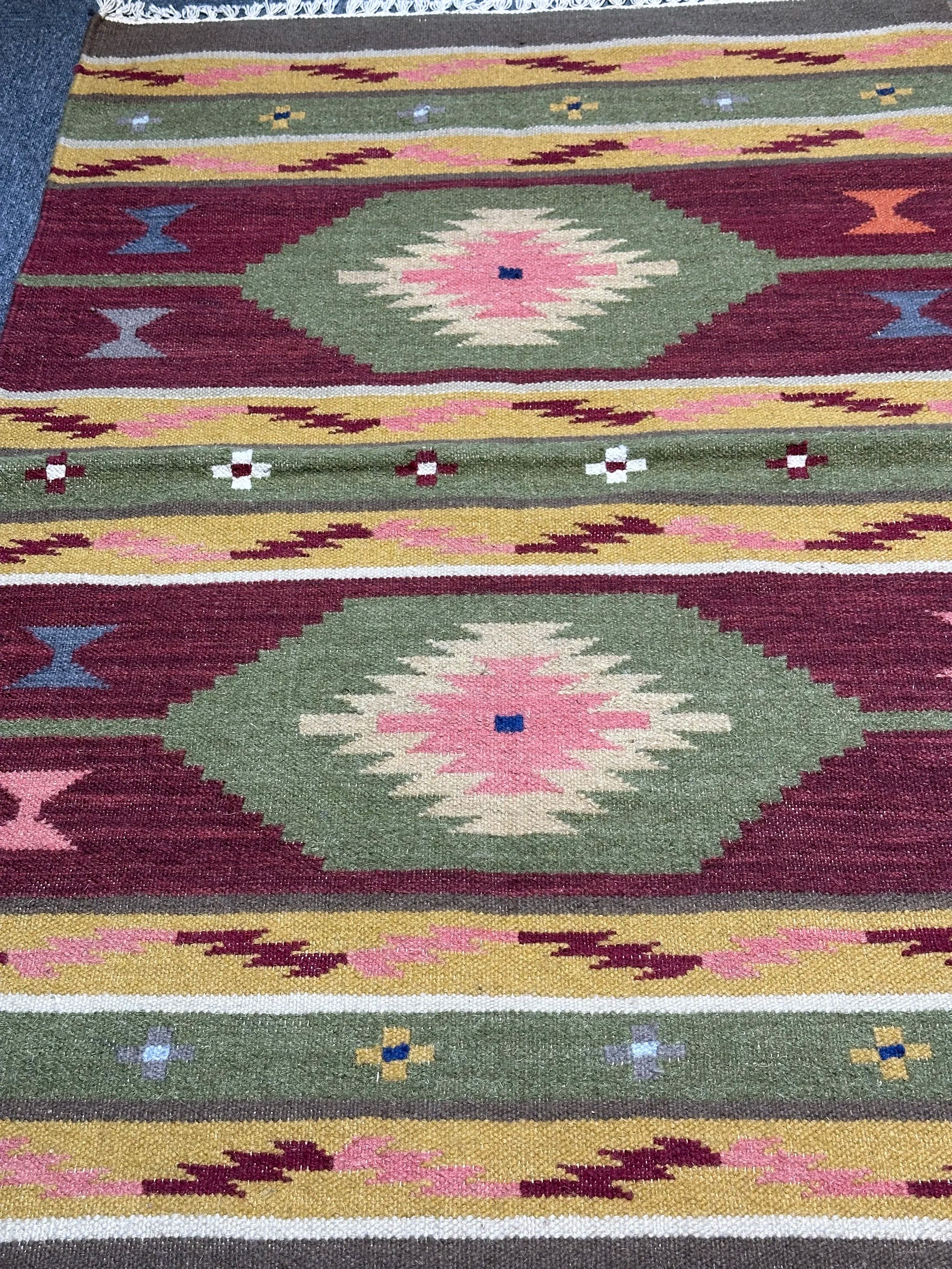 Kilim Pure wool pile hand knotted 152cm x 93cm