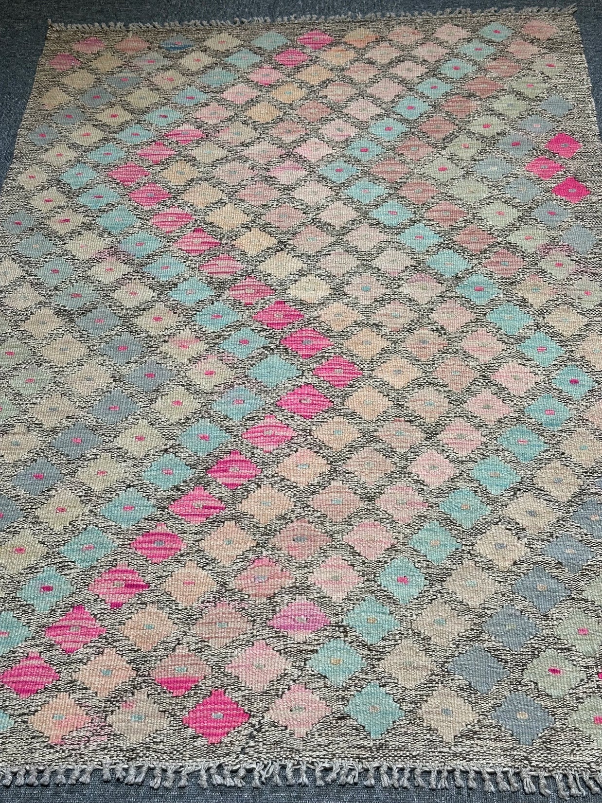 Afghan Kilim pure wool pile hand knotted 149xcm 101cm