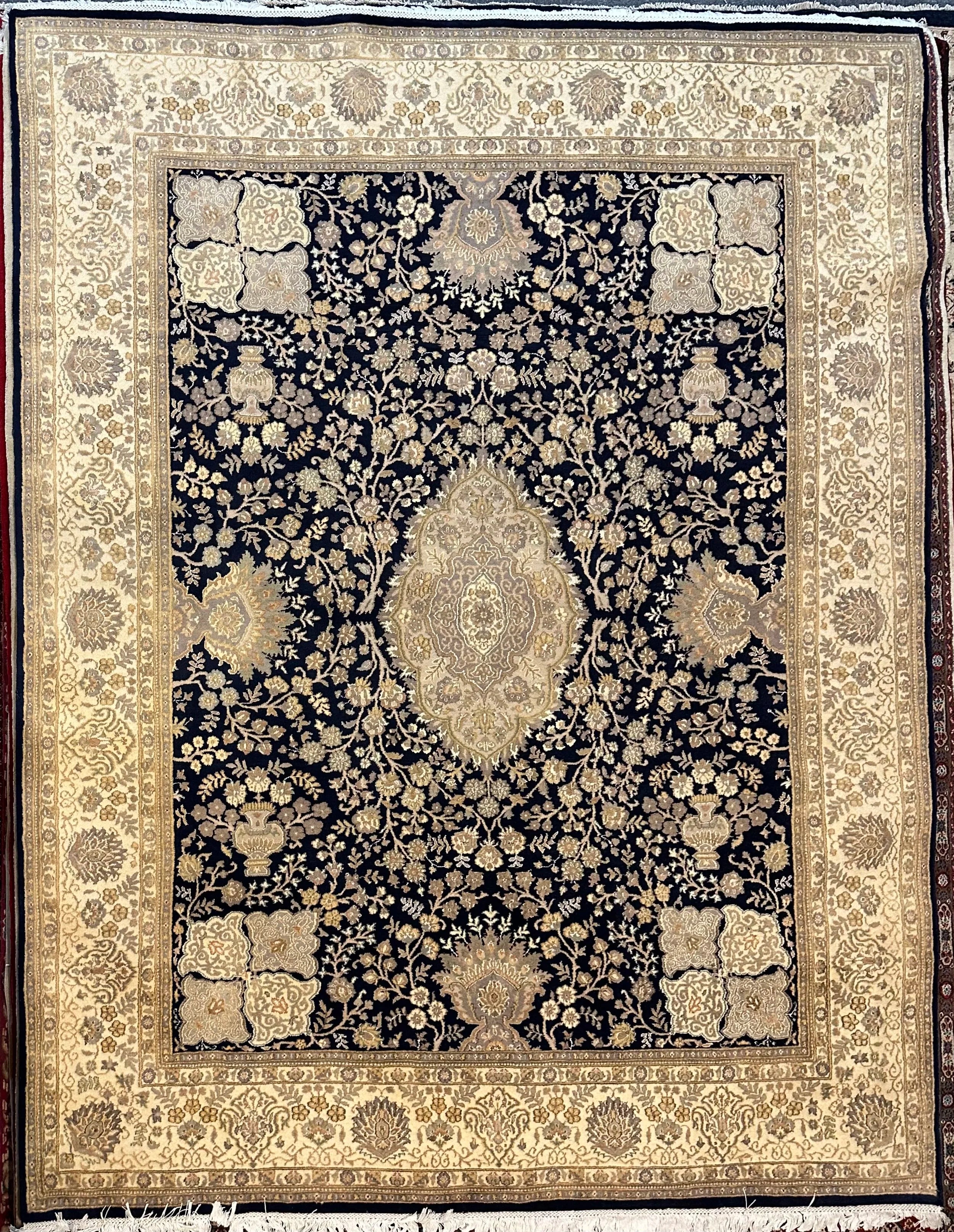 Persian Ifshar fine wool with silk highlight hand knotted 312cm x 240cm