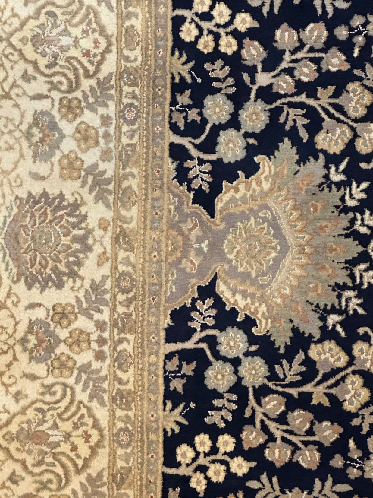 Persian Ifshar fine wool with silk highlight hand knotted 312cm x 240cm
