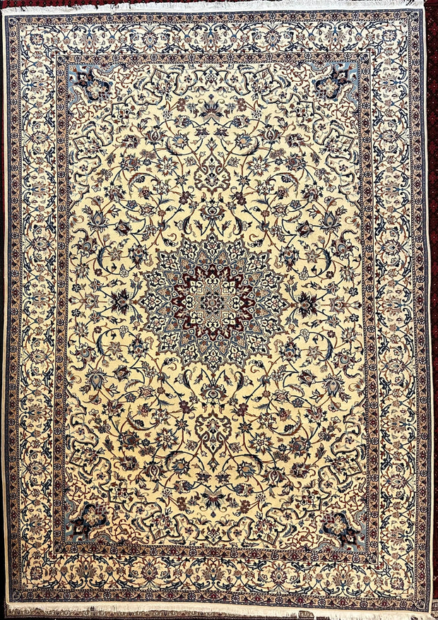 Persian habibyan Nain finely Knotted Handmade pure wool with silk Highlights 325cmx227cm