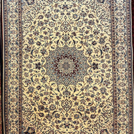 Persian habibyan Nain finely Knotted Handmade pure wool with silk Highlights 325cmx227cm