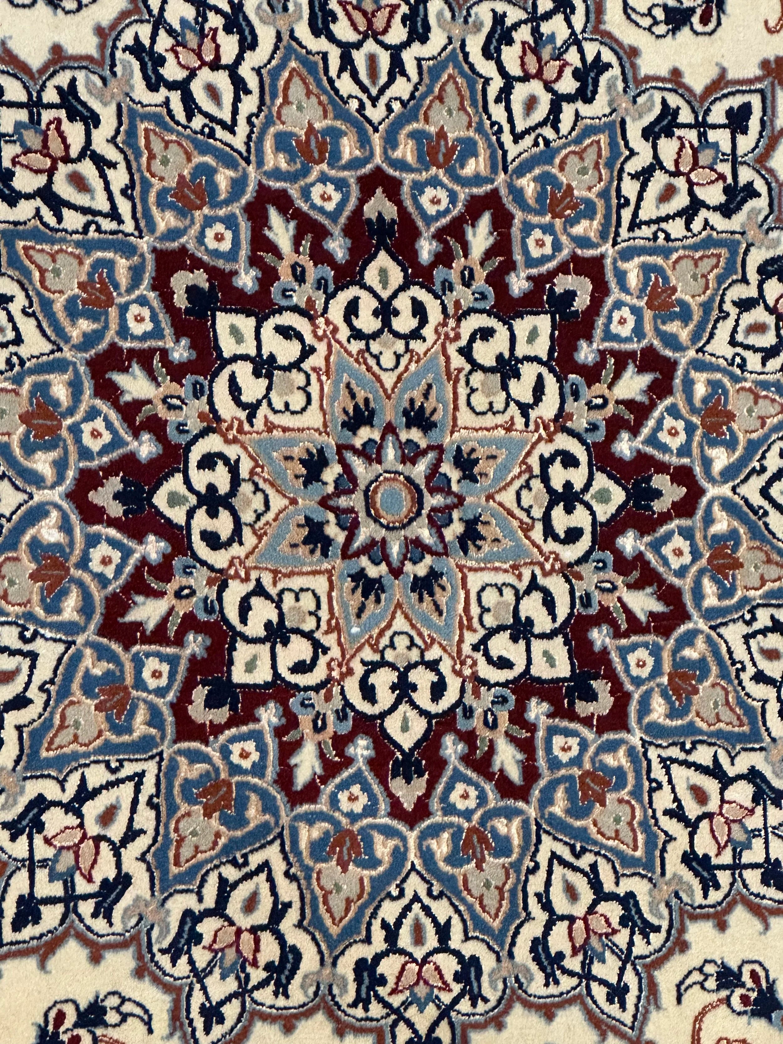Persian habibyan Nain finely Knotted Handmade pure wool with silk Highlights 325cmx227cm