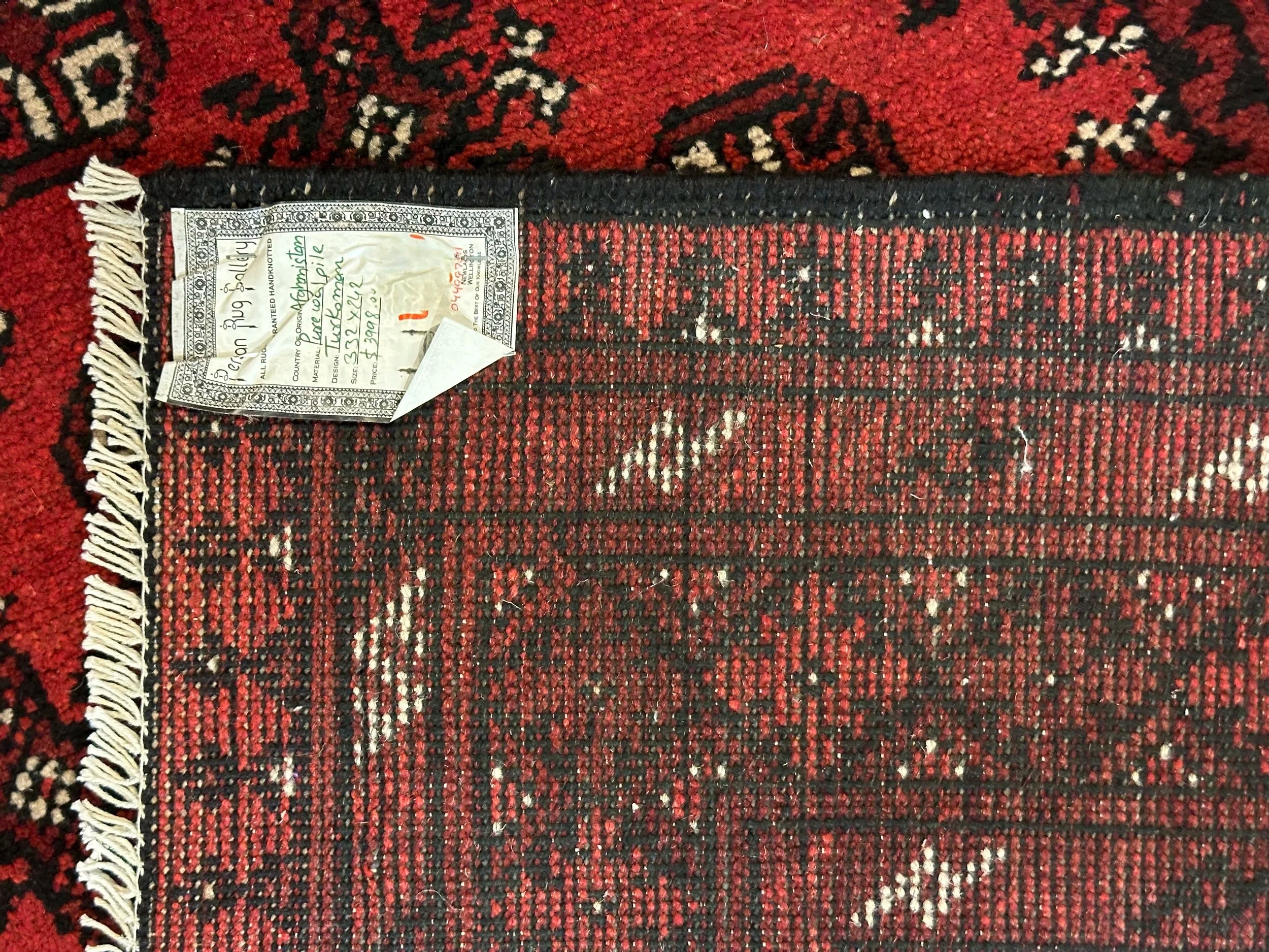 Tribal Turkman Pure wool pile hand knotted from Afghanistan 332cm x 242cm