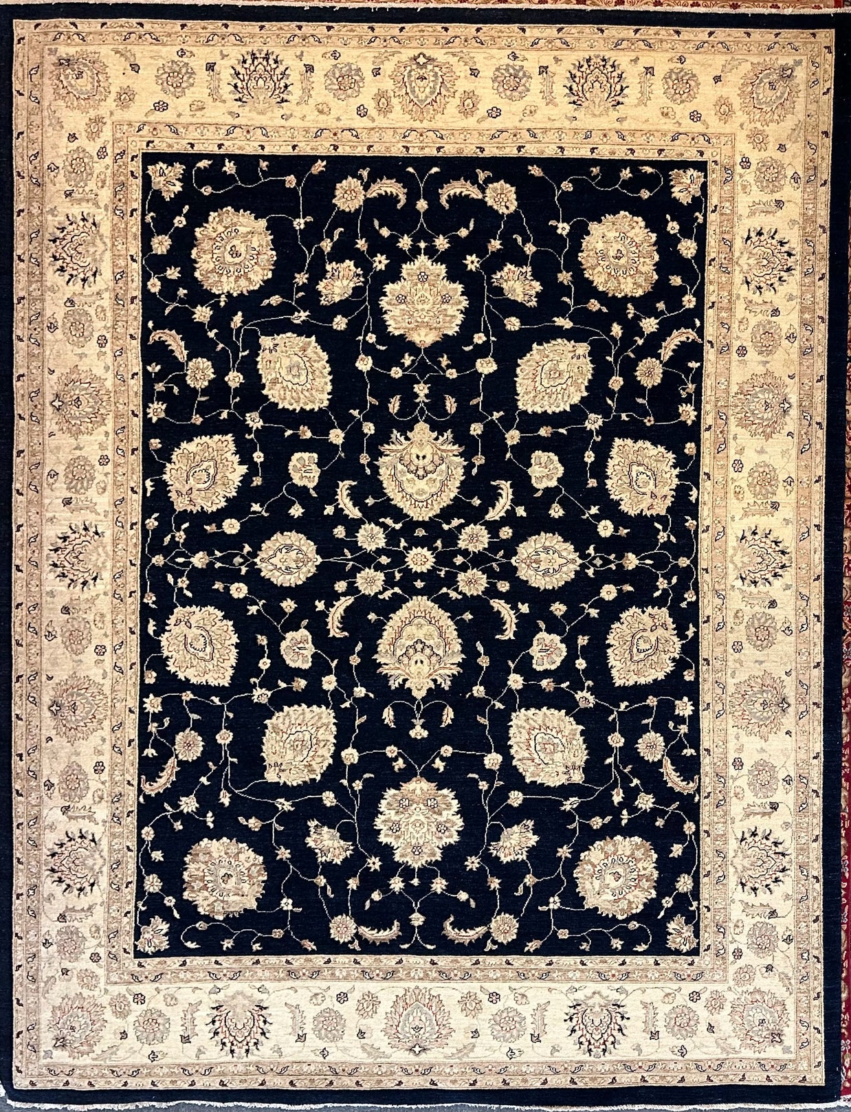 Afghan Chobi Natural Dye Hand Knotted wool pile Rug 362cm x 274cm