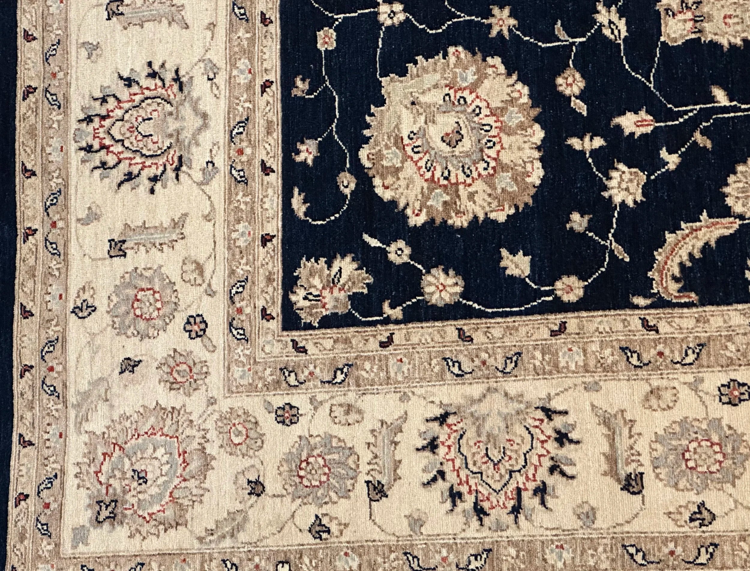 Afghan Chobi Natural Dye Hand Knotted wool pile Rug 362cm x 274cm
