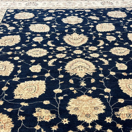 Afghan Chobi Natural Dye Hand Knotted wool pile Rug 362cm x 274cm