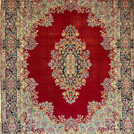 Old Persian Kirman Pure wool pile Hand knotted 394cm x 292cm
