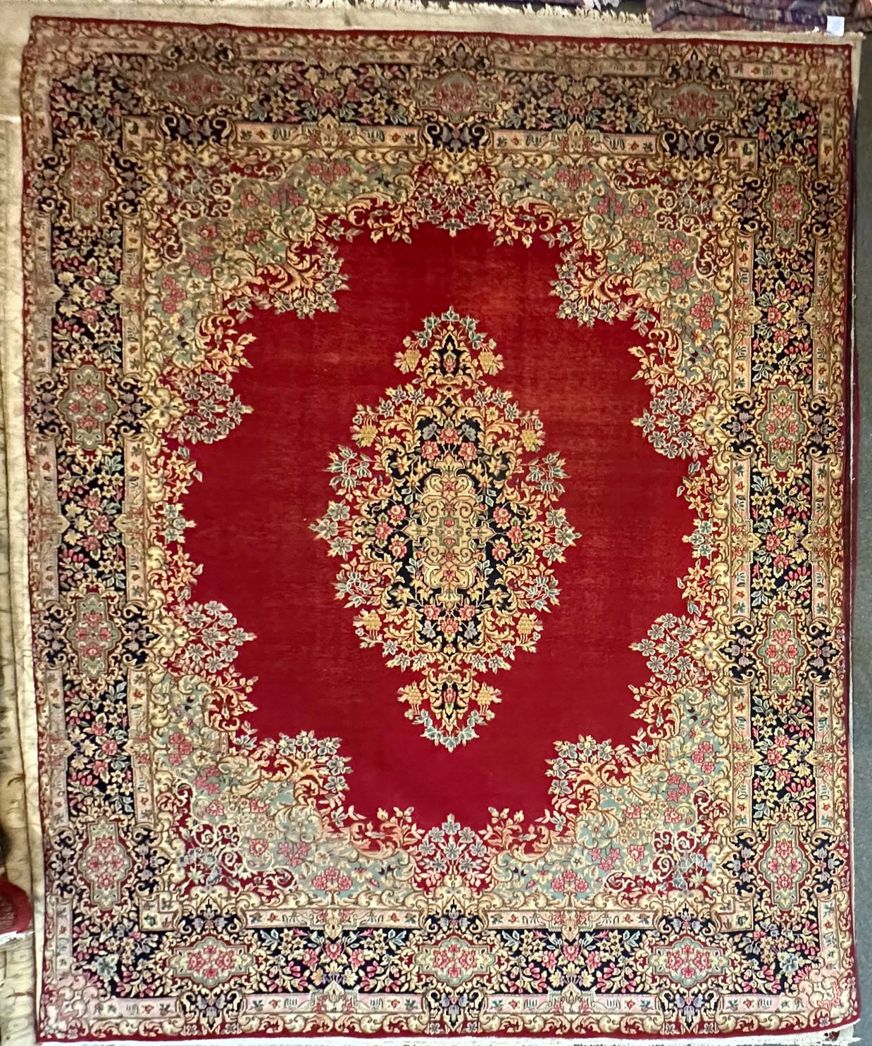 Old Persian Kirman Pure wool pile Hand knotted 394cm x 292cm