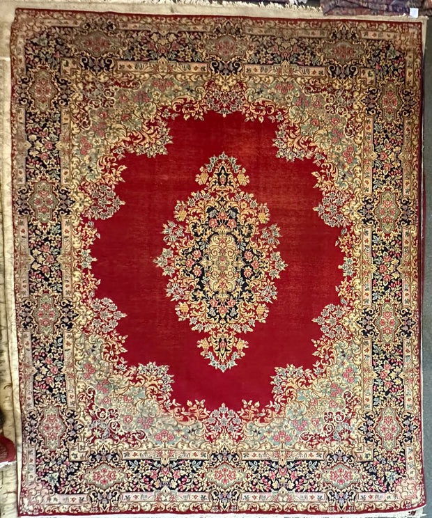 Old Persian Kirman Pure wool pile Hand knotted 394cm x 292cm