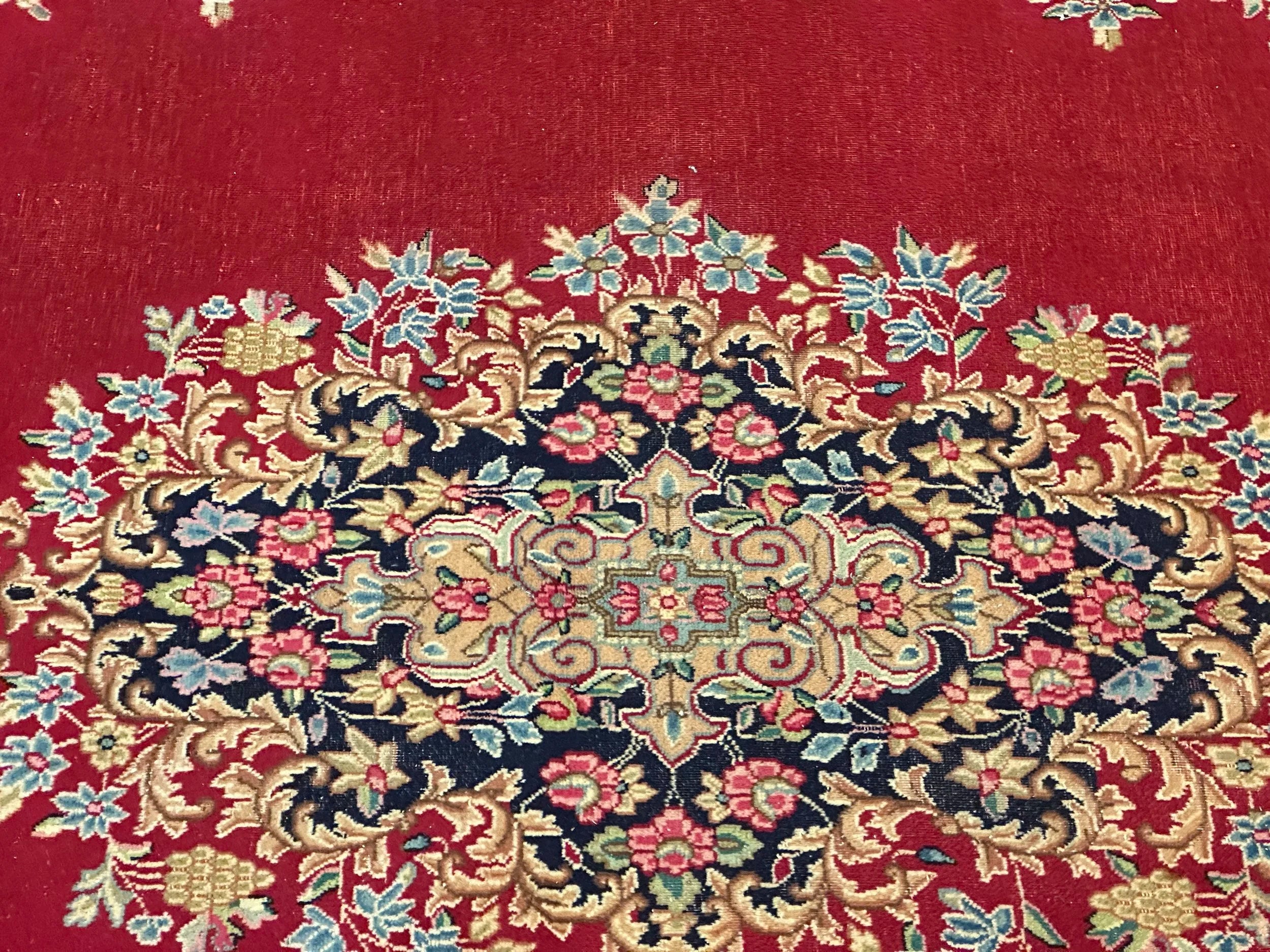 Old Persian Kirman Pure wool pile Hand knotted 394cm x 292cm