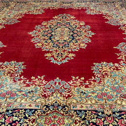 Old Persian Kirman Pure wool pile Hand knotted 394cm x 292cm
