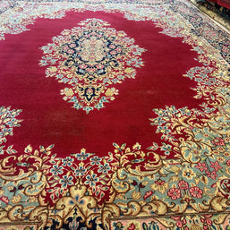 Old Persian Kirman Pure wool pile Hand knotted 394cm x 292cm