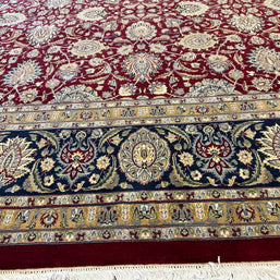 Very fine Kashmiri wool hand knotted rug 346cm x 246cm