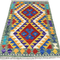 Chobi Kilim Rug - 87 cm x 58 cm
