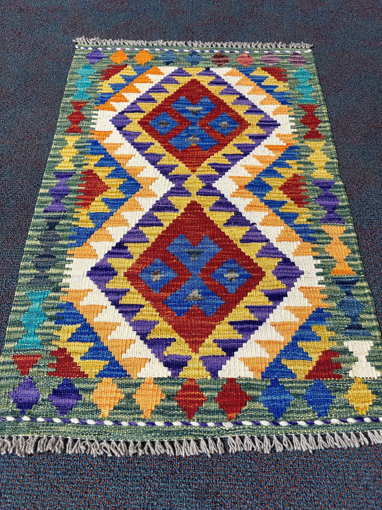 Chobi Kilim Rug - 87 cm x 58 cm