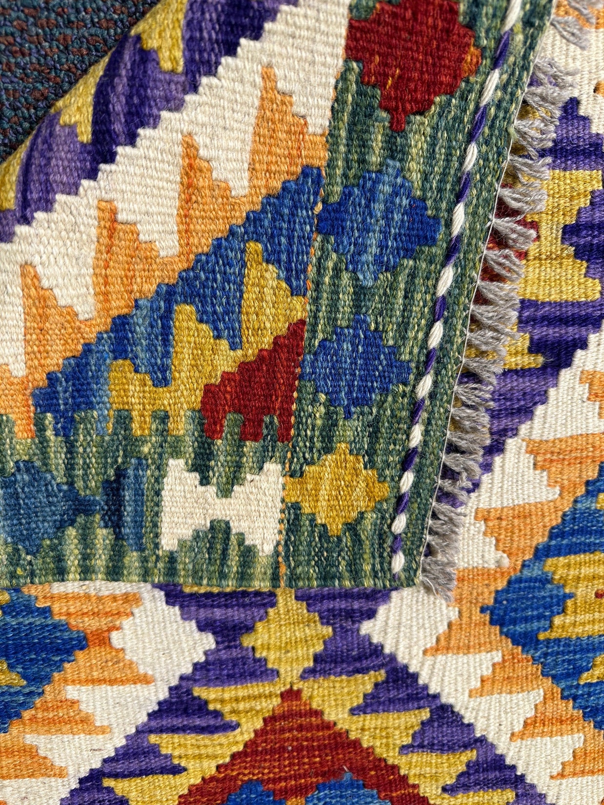 Chobi Kilim Rug - 87 cm x 58 cm